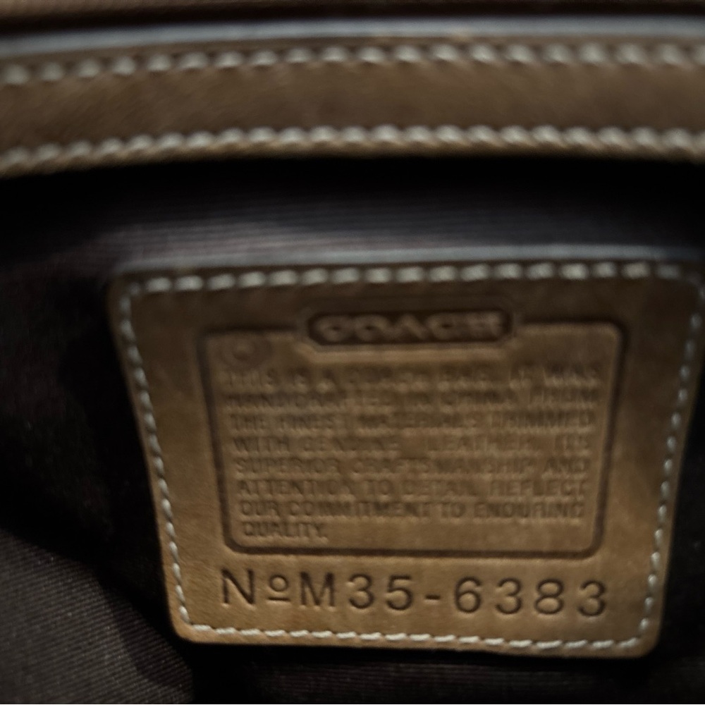 Vintage Coach Brown Leather Tote Bag 6383 - Picture 3 of 8
